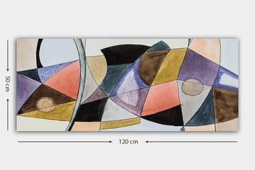Canvastavla YTY Abstract & Fractals Flerfärgad - 120x50 cm - Inredning - Tavlor & posters - Canvastavla