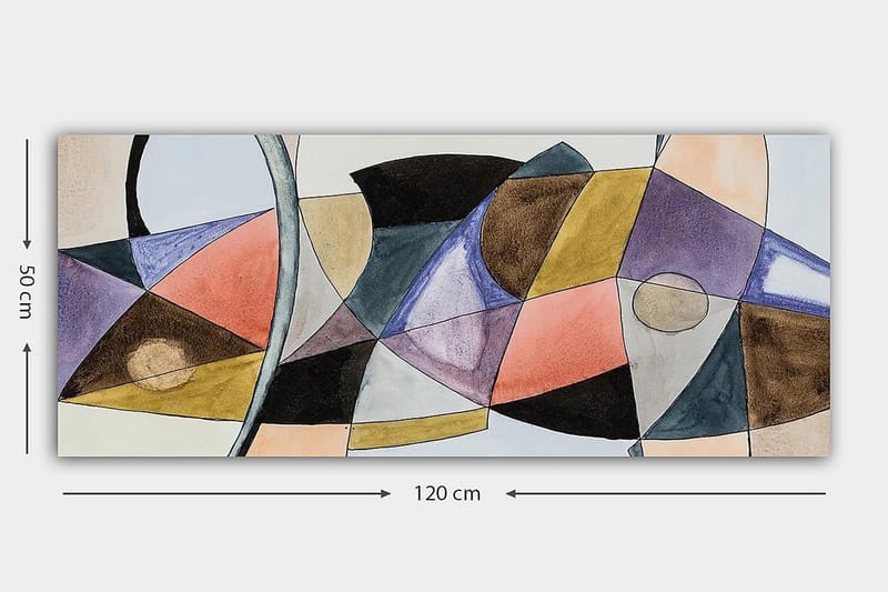 Canvastavla YTY Abstract & Fractals Flerfärgad - 120x50 cm - Inredning - Tavlor & posters - Canvastavla