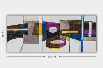 Canvastavla YTY Abstract & Fractals Flerfärgad - 120x50 cm - Inredning - Tavlor & posters - Canvastavla