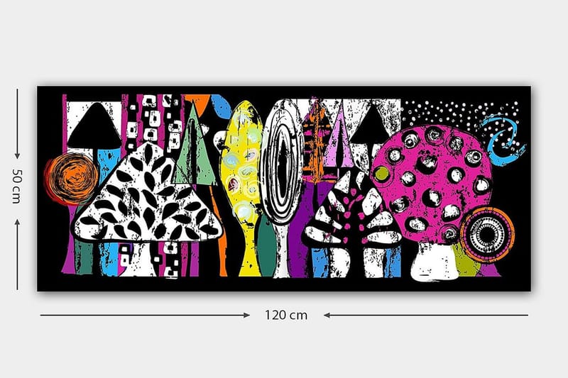 Canvastavla YTY Abstract & Fractals Flerfärgad - 120x50 cm - Inredning - Tavlor & posters - Canvastavla