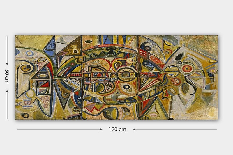Canvastavla YTY Abstract & Fractals Flerfärgad - 120x50 cm - Inredning - Tavlor & posters - Canvastavla