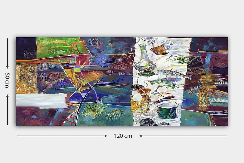 Canvastavla YTY Abstract & Fractals Flerfärgad - 120x50 cm - Inredning - Tavlor & posters - Canvastavla