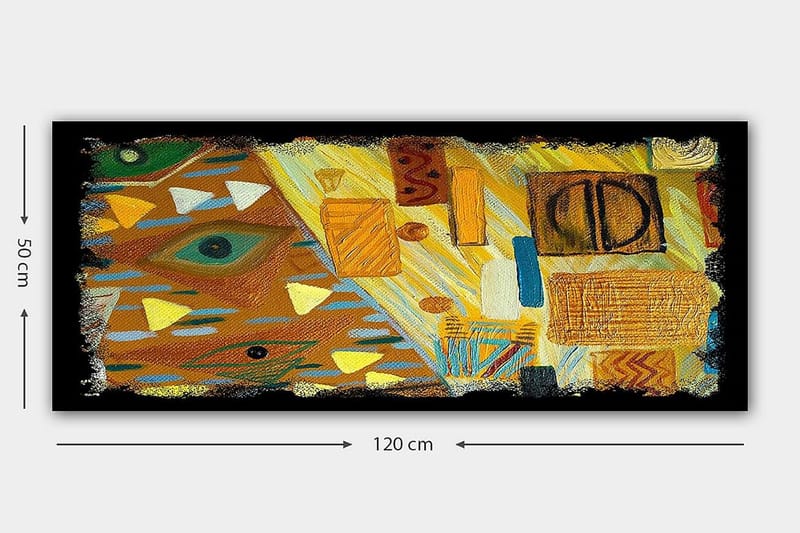 Canvastavla YTY Abstract & Fractals Flerfärgad - 120x50 cm - Inredning - Tavlor & posters - Canvastavla