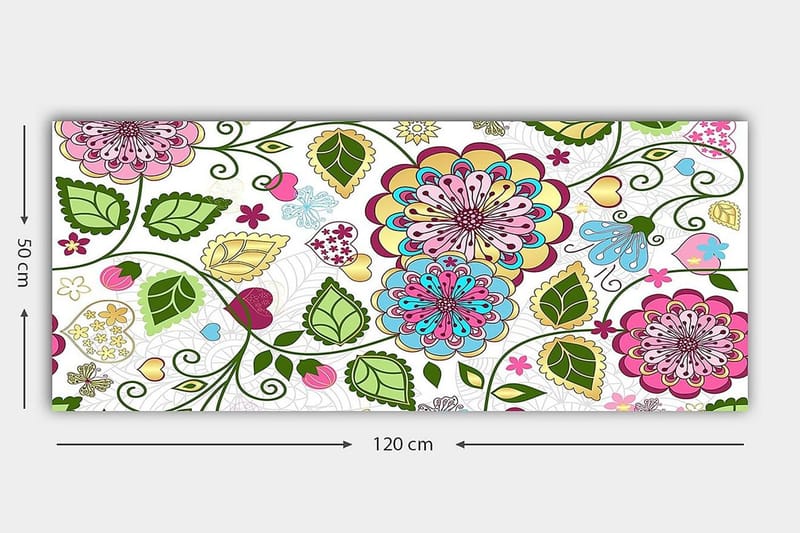 Canvastavla YTY Abstract & Fractals Flerfärgad - 120x50 cm - Inredning - Tavlor & posters - Canvastavla