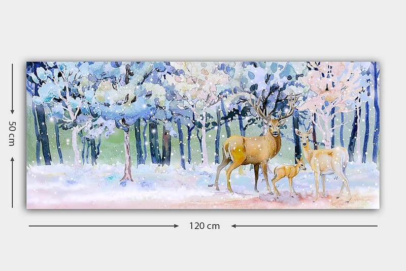 Canvastavla YTY Animals Flerfärgad - 120x50 cm - Inredning - Tavlor & posters - Canvastavla