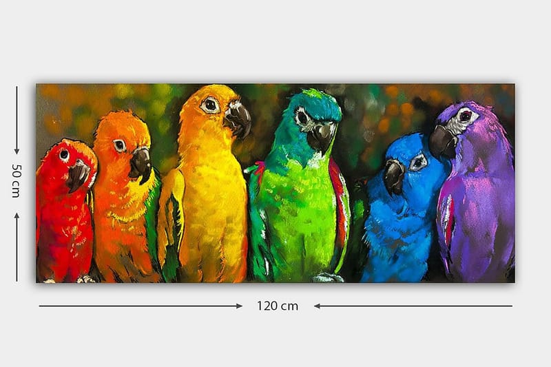 Canvastavla YTY Animals Flerfärgad - 120x50 cm - Inredning - Tavlor & posters - Canvastavla