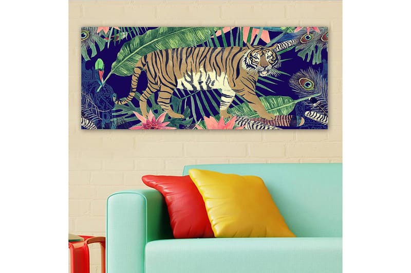 Canvastavla YTY Animals Flerfärgad - 120x50 cm - Inredning - Tavlor & posters - Canvastavla