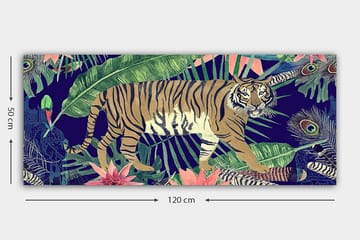 Canvastavla YTY Animals Flerfärgad - 120x50 cm - Inredning - Tavlor & posters - Canvastavla