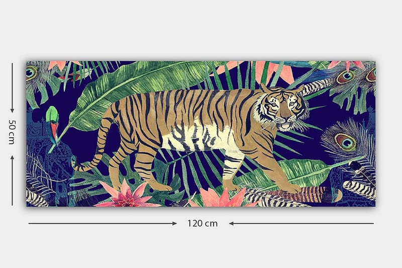 Canvastavla YTY Animals Flerfärgad - 120x50 cm - Inredning - Tavlor & posters - Canvastavla