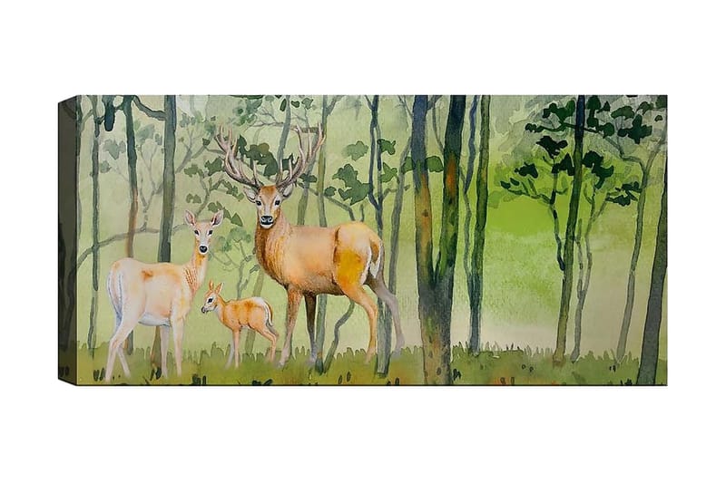 Canvastavla YTY Animals Flerfärgad - 120x50 cm - Inredning - Tavlor & posters - Canvastavla