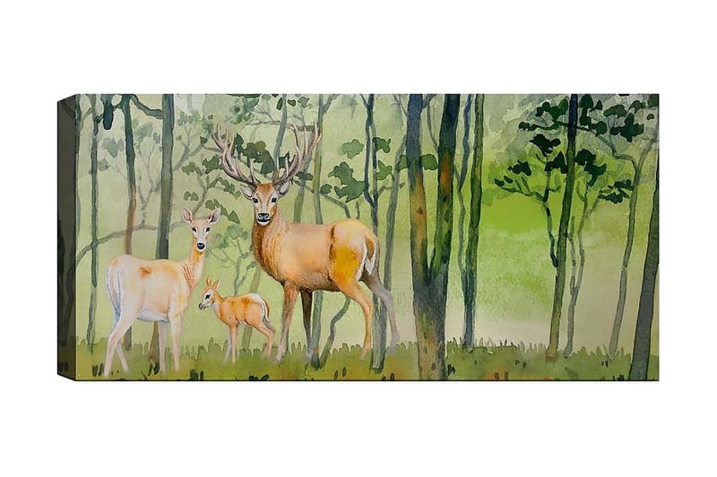 Canvastavla YTY Animals Flerfärgad - 120x50 cm - Canvastavla
