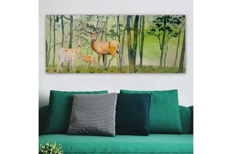 Canvastavla YTY Animals Flerfärgad - 120x50 cm - Canvastavla