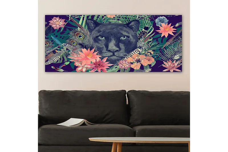 Canvastavla YTY Animals Flerfärgad - 120x50 cm - Inredning - Tavlor & posters - Canvastavla