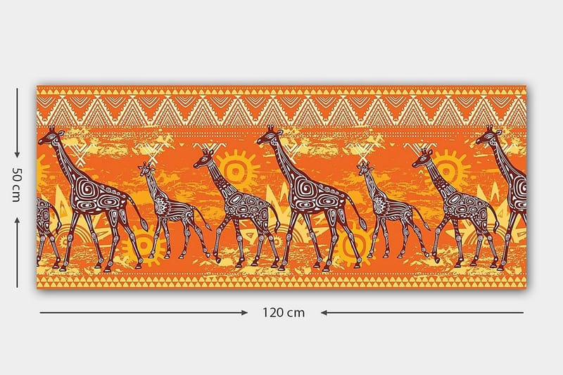 Canvastavla YTY Animals Flerfärgad - 120x50 cm - Inredning - Tavlor & posters - Canvastavla