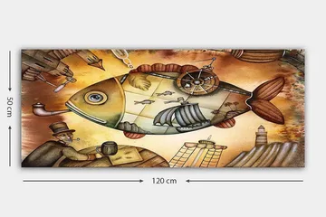 Canvastavla YTY Animals Flerfärgad - 120x50 cm - Inredning - Tavlor & posters - Canvastavla