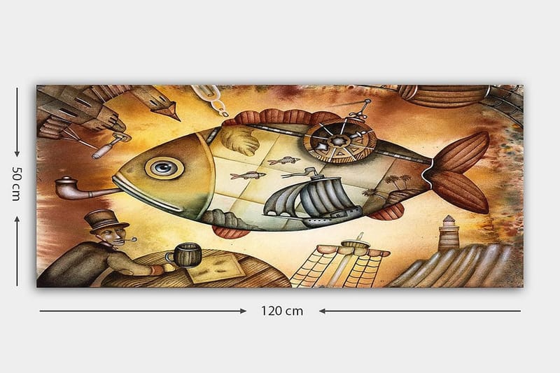 Canvastavla YTY Animals Flerfärgad - 120x50 cm - Inredning - Tavlor & posters - Canvastavla