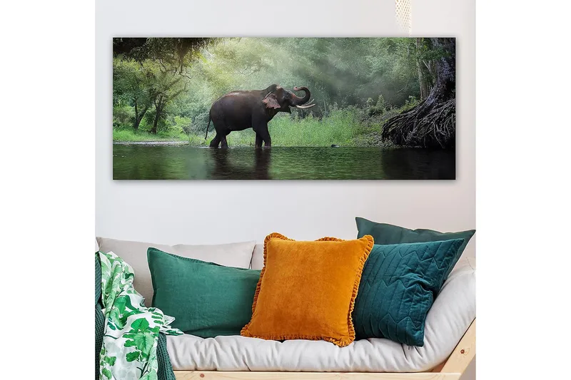 Canvastavla YTY Animals Flerfärgad - 120x50 cm - Inredning - Tavlor & posters - Canvastavla