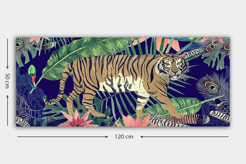 Canvastavla YTY Animals Flerfärgad - 120x50 cm - Inredning - Tavlor & posters - Canvastavla