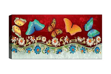 Canvastavla YTY Animals Flerfärgad - 120x50 cm - Inredning - Tavlor & posters - Canvastavla