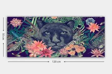 Canvastavla YTY Animals Flerfärgad - 120x50 cm - Inredning - Tavlor & posters - Canvastavla