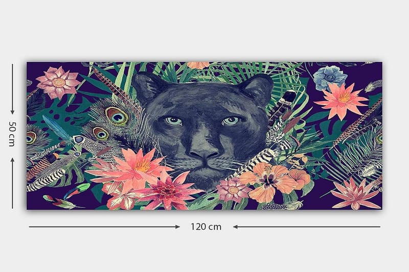 Canvastavla YTY Animals Flerfärgad - 120x50 cm - Inredning - Tavlor & posters - Canvastavla