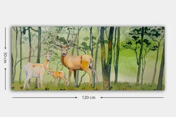 Canvastavla YTY Animals Flerfärgad - 120x50 cm - Inredning - Tavlor & posters - Canvastavla