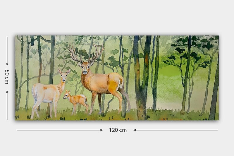 Canvastavla YTY Animals Flerfärgad - 120x50 cm - Inredning - Tavlor & posters - Canvastavla