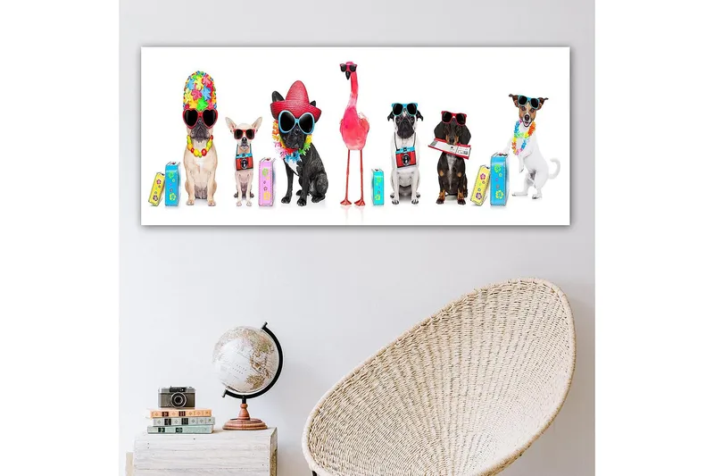 Canvastavla YTY Animals Flerfärgad - 120x50 cm - Inredning - Tavlor & posters - Canvastavla