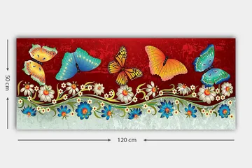 Canvastavla YTY Animals Flerfärgad - 120x50 cm - Inredning - Tavlor & posters - Canvastavla