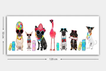 Canvastavla YTY Animals Flerfärgad - 120x50 cm - Inredning - Tavlor & posters - Canvastavla