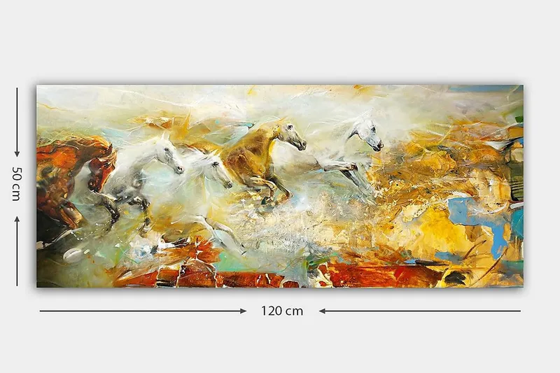 Canvastavla YTY Animals Flerfärgad - 120x50 cm - Inredning - Tavlor & posters - Canvastavla