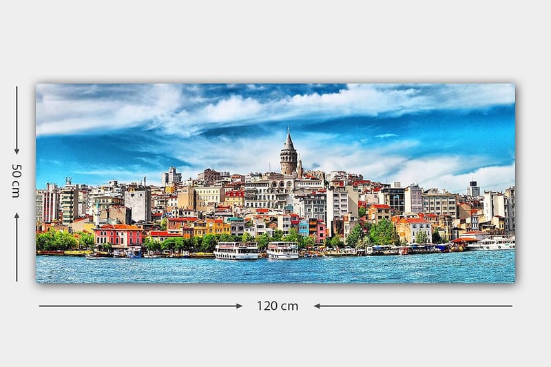 Canvastavla YTY Buildings & Cityscapes Flerfärgad - 120x50 cm - Inredning - Tavlor & posters - Canvastavla
