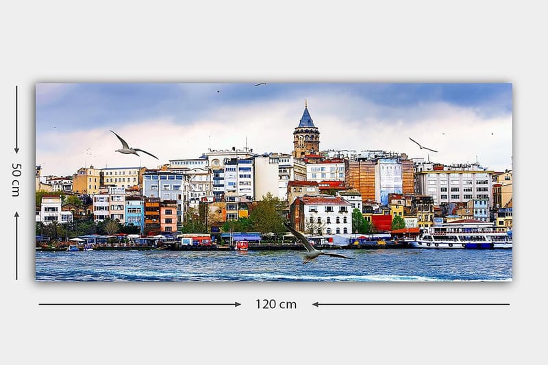 Canvastavla YTY Buildings & Cityscapes Flerfärgad - 120x50 cm - Inredning - Tavlor & posters - Canvastavla