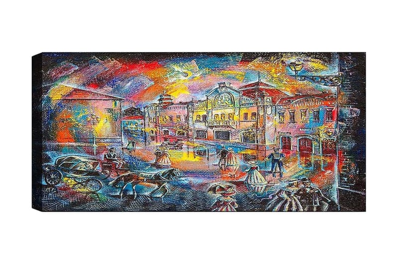 Canvastavla YTY Buildings & Cityscapes Flerfärgad - 120x50 cm - Inredning - Tavlor & posters - Canvastavla