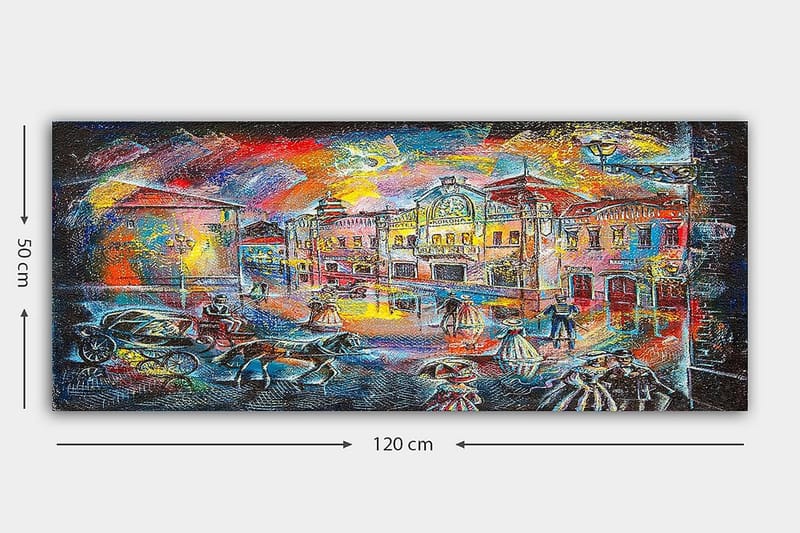 Canvastavla YTY Buildings & Cityscapes Flerfärgad - 120x50 cm - Inredning - Tavlor & posters - Canvastavla