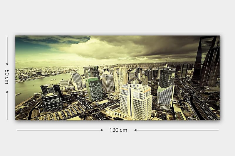 Canvastavla YTY Buildings & Cityscapes Flerfärgad - 120x50 cm - Inredning - Tavlor & posters - Canvastavla