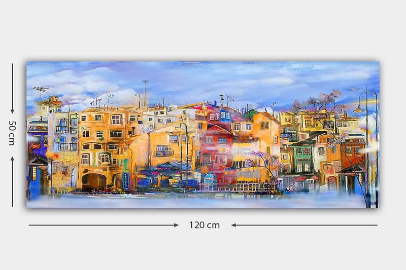 Canvastavla YTY Buildings & Cityscapes Flerfärgad - 120x50 cm - Inredning - Tavlor & posters - Canvastavla