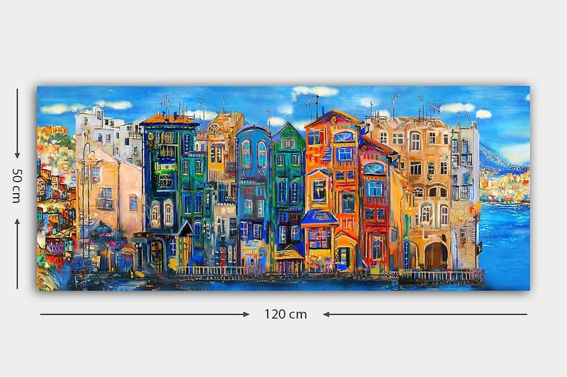 Canvastavla YTY Buildings & Cityscapes Flerfärgad - 120x50 cm - Inredning - Tavlor & posters - Canvastavla