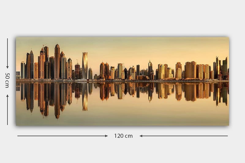 Canvastavla YTY Buildings & Cityscapes Flerfärgad - 120x50 cm - Inredning - Tavlor & posters - Canvastavla