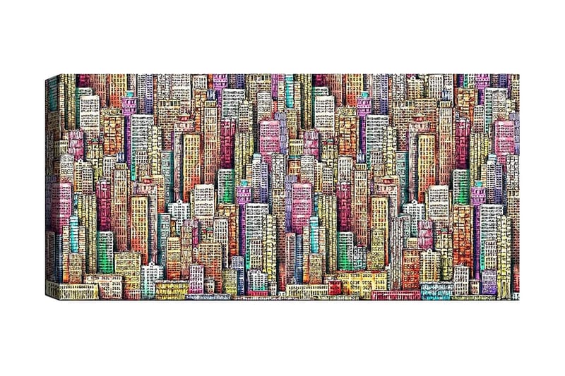 Canvastavla YTY Buildings & Cityscapes Flerfärgad - 120x50 cm - Canvastavla