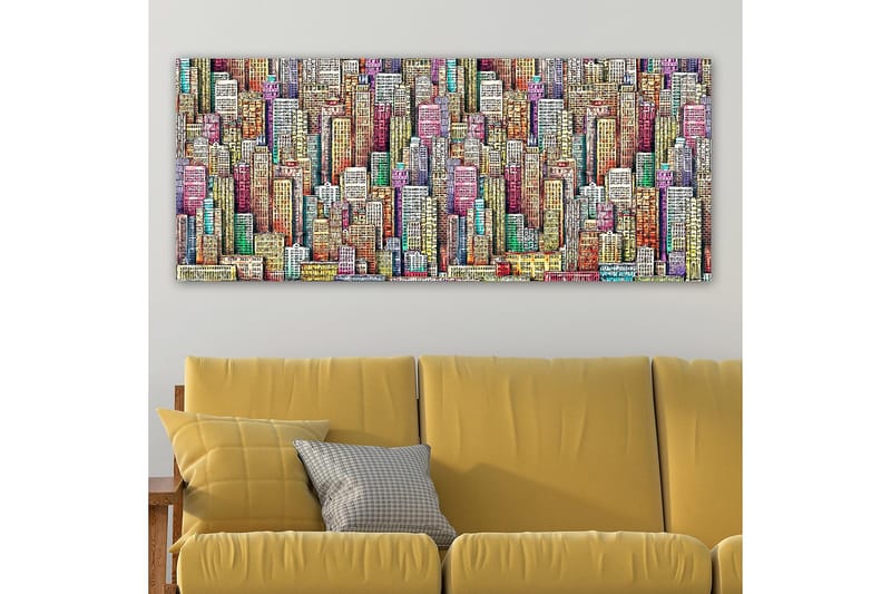 Canvastavla YTY Buildings & Cityscapes Flerfärgad - 120x50 cm - Inredning - Tavlor & posters - Canvastavla