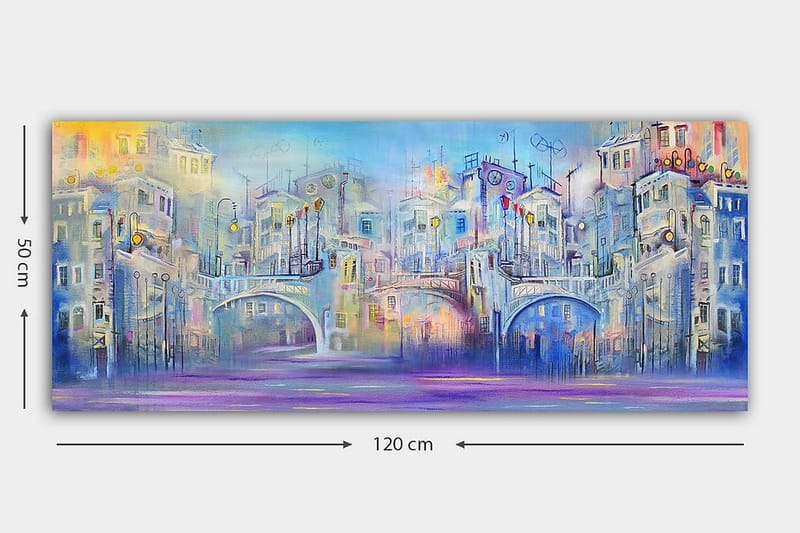Canvastavla YTY Buildings & Cityscapes Flerfärgad - 120x50 cm - Inredning - Tavlor & posters - Canvastavla