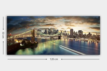 Canvastavla YTY Buildings & Cityscapes Flerfärgad - 120x50 cm - Inredning - Tavlor & posters - Canvastavla
