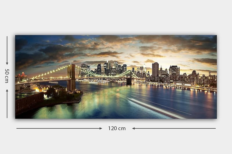 Canvastavla YTY Buildings & Cityscapes Flerfärgad - 120x50 cm - Inredning - Tavlor & posters - Canvastavla
