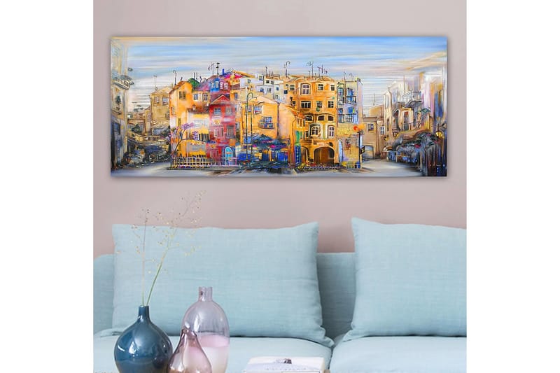 Canvastavla YTY Buildings & Cityscapes Flerfärgad - 120x50 cm - Inredning - Tavlor & posters - Canvastavla