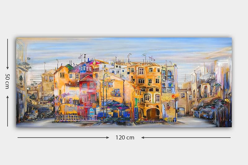 Canvastavla YTY Buildings & Cityscapes Flerfärgad - 120x50 cm - Inredning - Tavlor & posters - Canvastavla