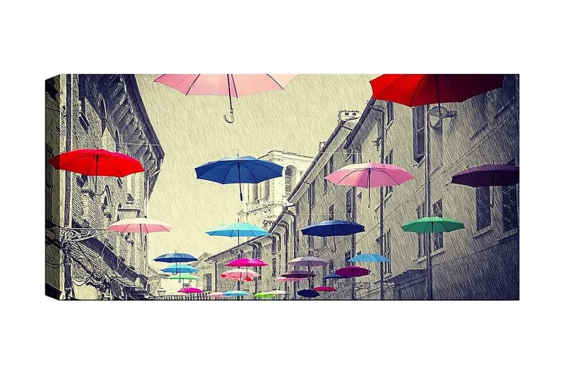 Canvastavla YTY Buildings & Cityscapes Flerfärgad, 120x50 cm