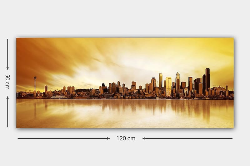 Canvastavla YTY Buildings & Cityscapes Flerfärgad - 120x50 cm - Inredning - Tavlor & posters - Canvastavla