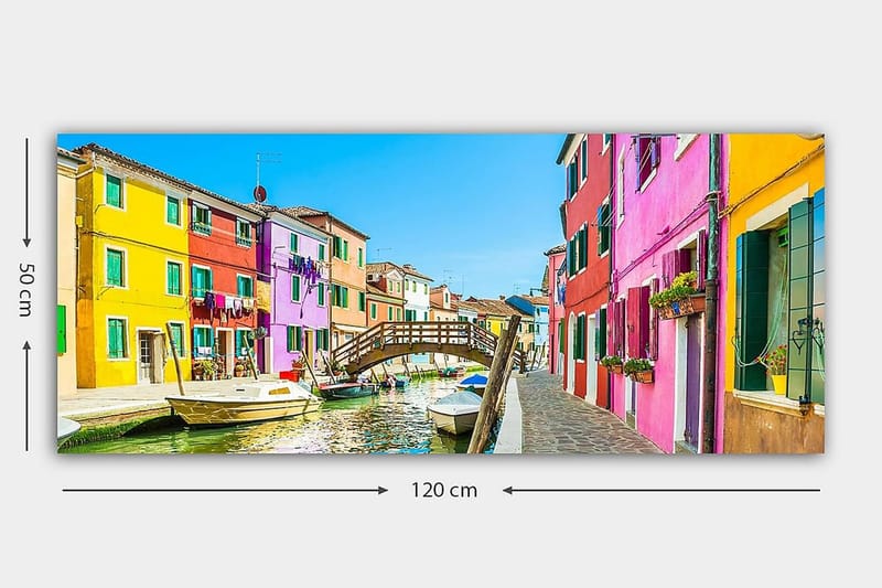 Canvastavla YTY Buildings & Cityscapes Flerfärgad - 120x50 cm - Inredning - Tavlor & posters - Canvastavla