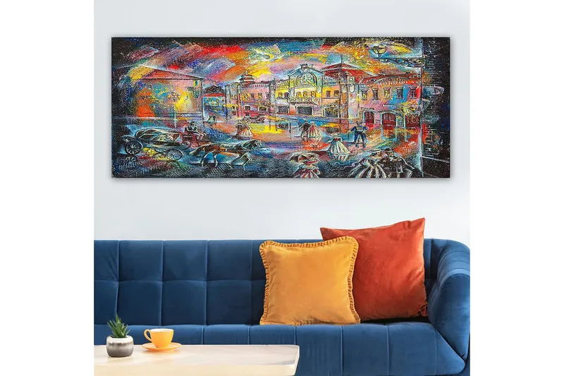 Canvastavla YTY Buildings & Cityscapes Flerfärgad - 120x50 cm - Inredning - Tavlor & posters - Canvastavla